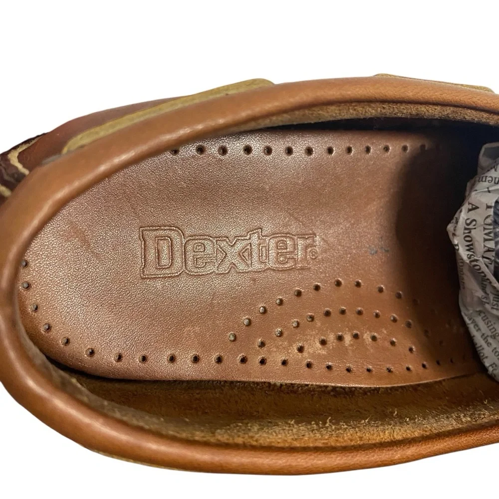 Dexter Vintage Leather Brown Boat Shoes Loafer Slip Ons - Like New - Size 8